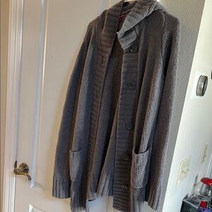 Merona Gray Chunky Knit Cardigan Sweater